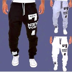 Men's Letter Print Sweatpants Fashion Jogging Pants . New without tag